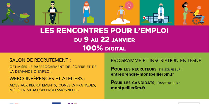 Les rencontres pour l'emploi du 09 au 22 janvier 2021 | 100% digital