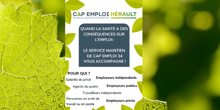 Présentation Plaquette Service Maintien Cap emploi Herault