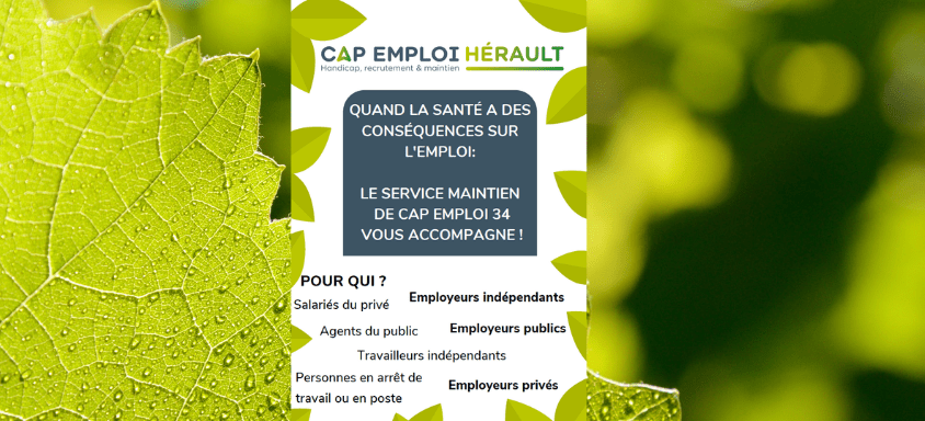 Présentation Plaquette Service Maintien Cap emploi Herault